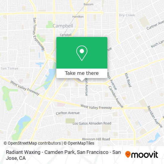 Mapa de Radiant Waxing - Camden Park