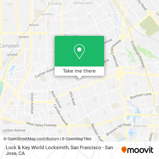 Mapa de Lock & Key World Locksmith