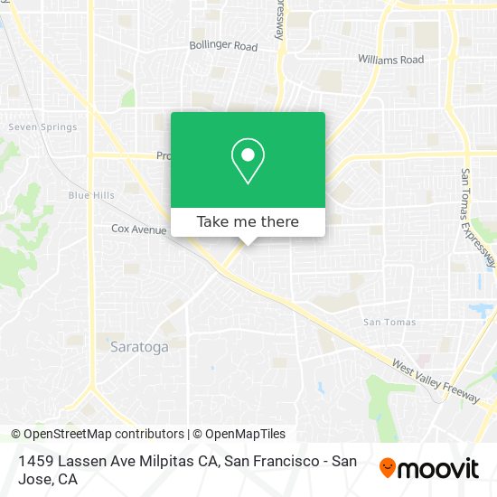 Mapa de 1459 Lassen Ave Milpitas CA