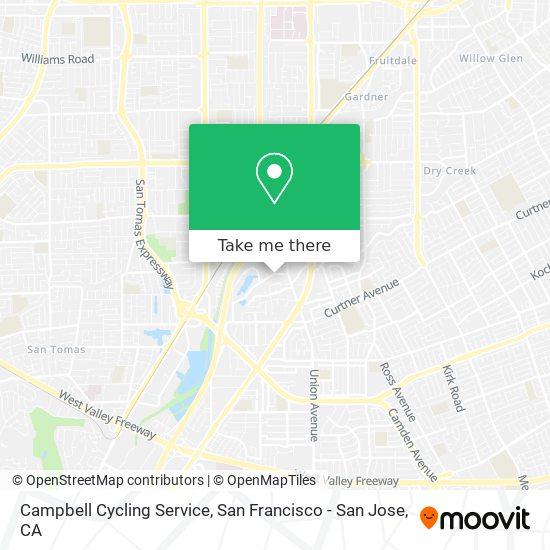 Campbell Cycling Service map