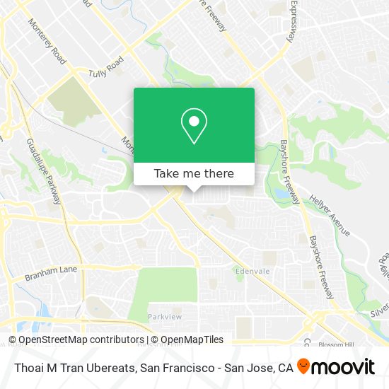 Mapa de Thoai M Tran Ubereats