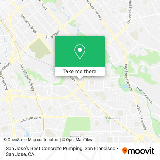 San Jose's Best Concrete Pumping map