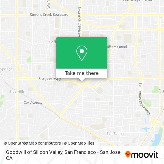 Mapa de Goodwill of Silicon Valley