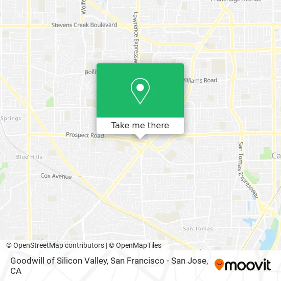 Goodwill of Silicon Valley map