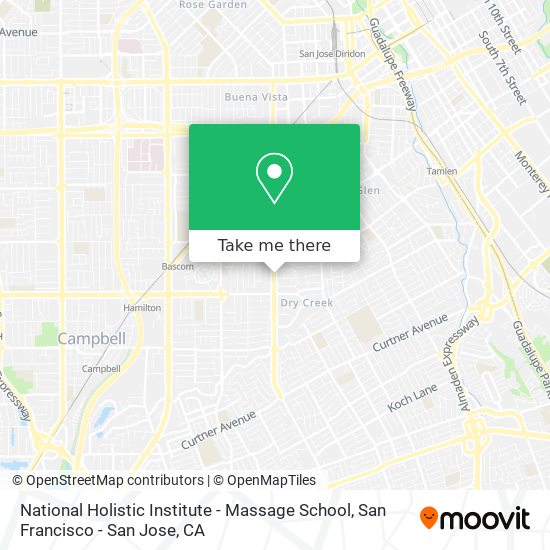 Mapa de National Holistic Institute - Massage School