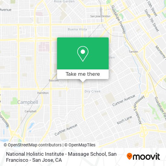 National Holistic Institute - Massage School map