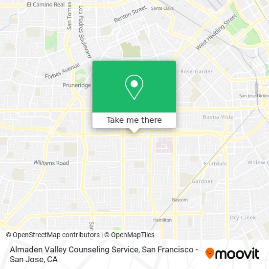 Almaden Valley Counseling Service map