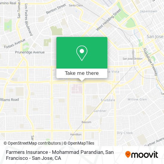 Farmers Insurance - Mohammad Parandian map