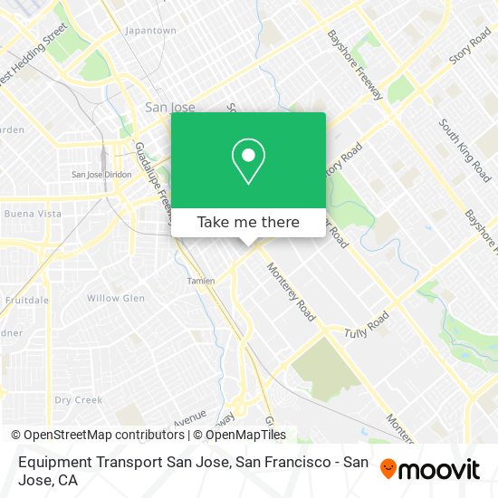 Mapa de Equipment Transport San Jose