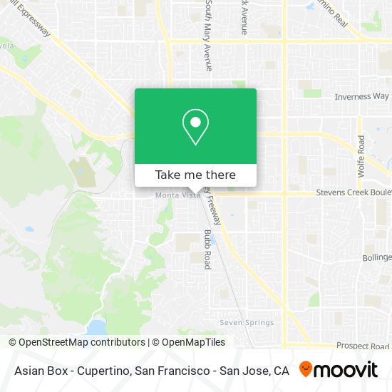 Mapa de Asian Box - Cupertino