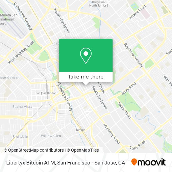 Mapa de Libertyx Bitcoin ATM