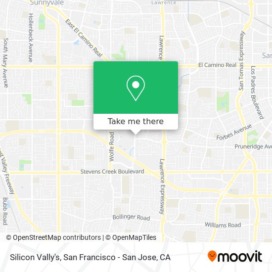 Mapa de Silicon Vally's