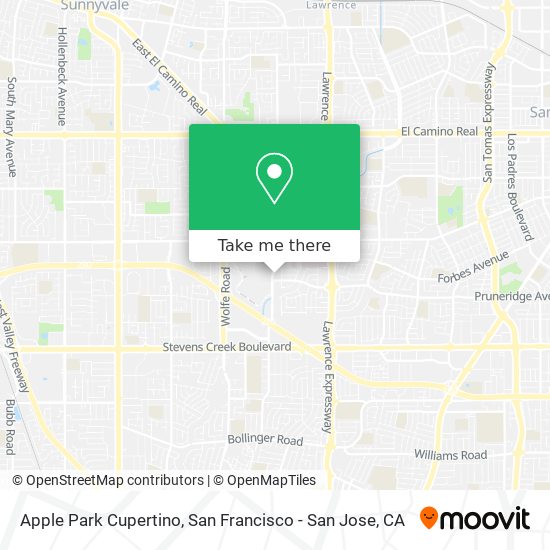 Apple Park Cupertino map