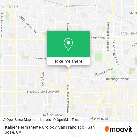 Kaiser Permanente Urology map