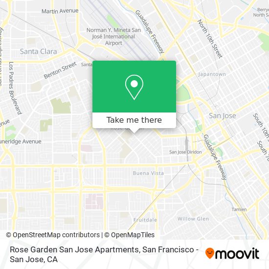 Rose Garden San Jose Apartments map