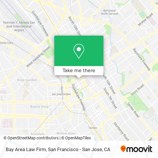 Mapa de Bay Area Law Firm