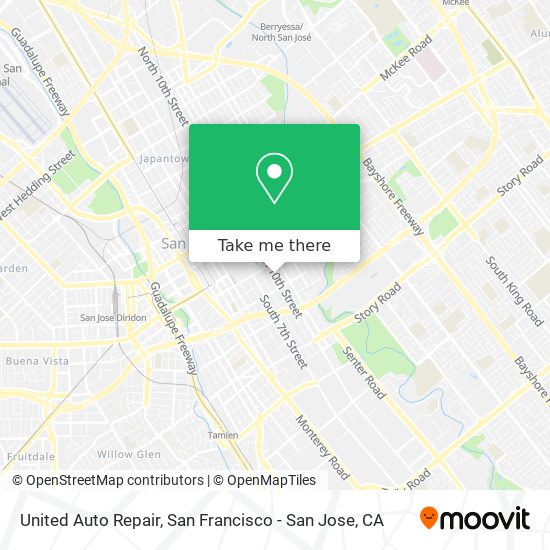 United Auto Repair map