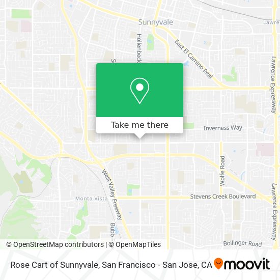 Mapa de Rose Cart of Sunnyvale