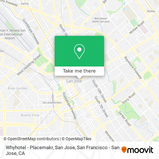 Mapa de Whyhotel - Placemakr, San Jose