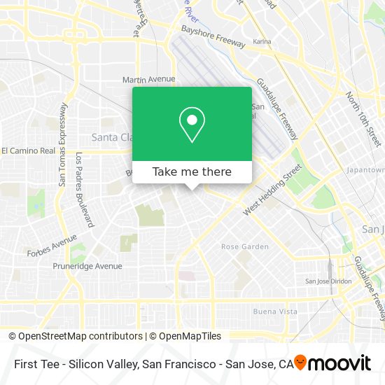 Mapa de First Tee - Silicon Valley