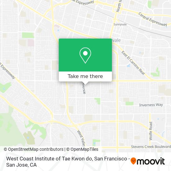 Mapa de West Coast Institute of Tae Kwon do