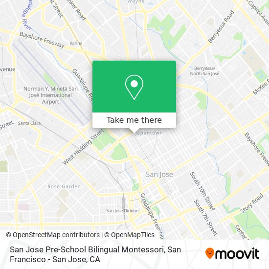 San Jose Pre-School Bilingual Montessori map