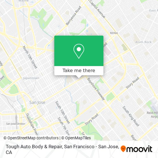 Tough Auto Body & Repair map