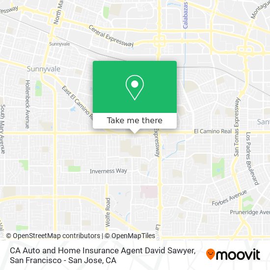 CA Auto and Home Insurance Agent David Sawyer map