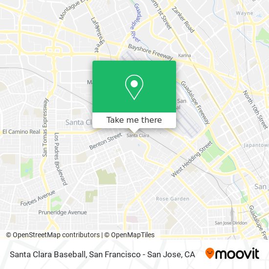 Santa Clara Baseball map