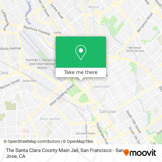 The Santa Clara County Main Jail map