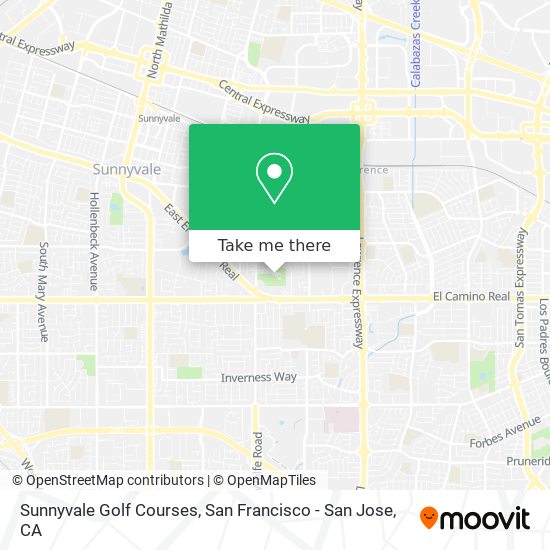 Sunnyvale Golf Courses map