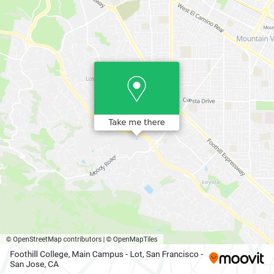 Foothill College, Main Campus - Lot map