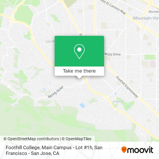 Foothill College, Main Campus - Lot #1h map