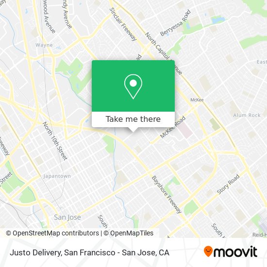 Justo Delivery map