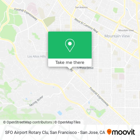 Mapa de SFO Airport Rotary Clu