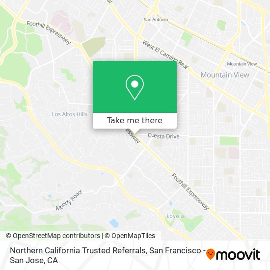 Northern California Trusted Referrals map