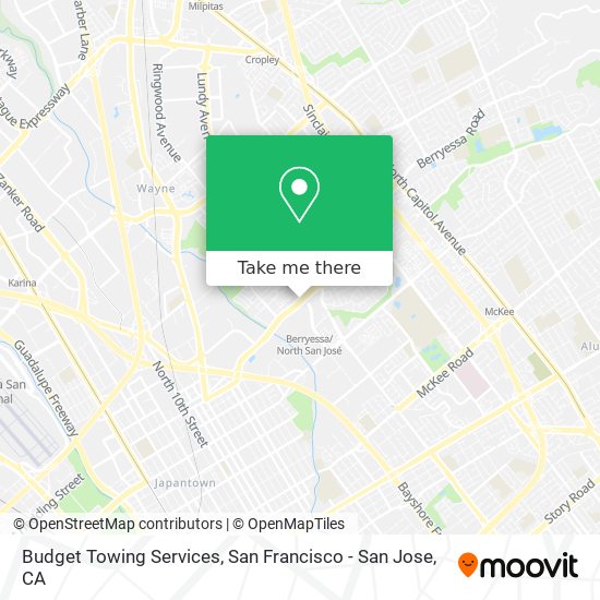 Budget Towing Services map