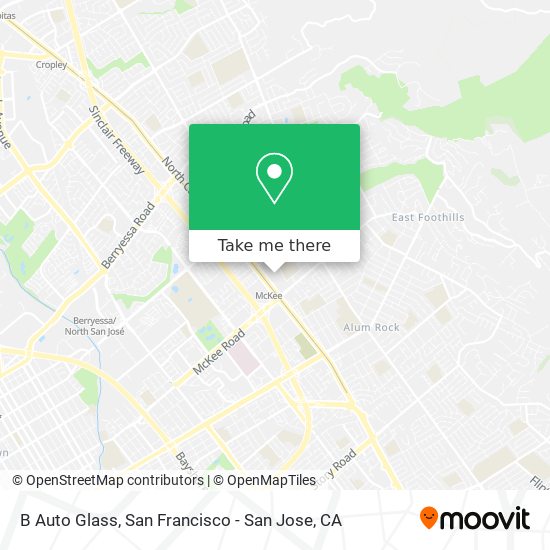 B Auto Glass map