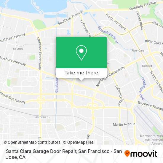 Mapa de Santa Clara Garage Door Repair