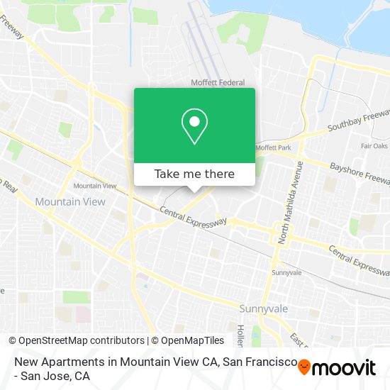 New Apartments in Mountain View CA map