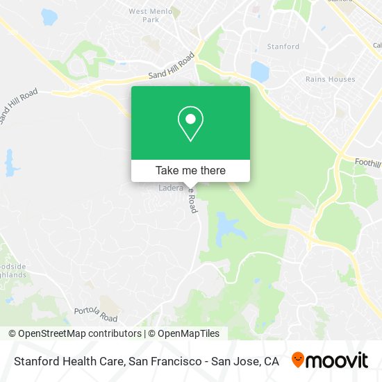 Stanford Health Care map