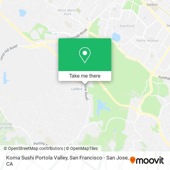 Koma Sushi Portola Valley map