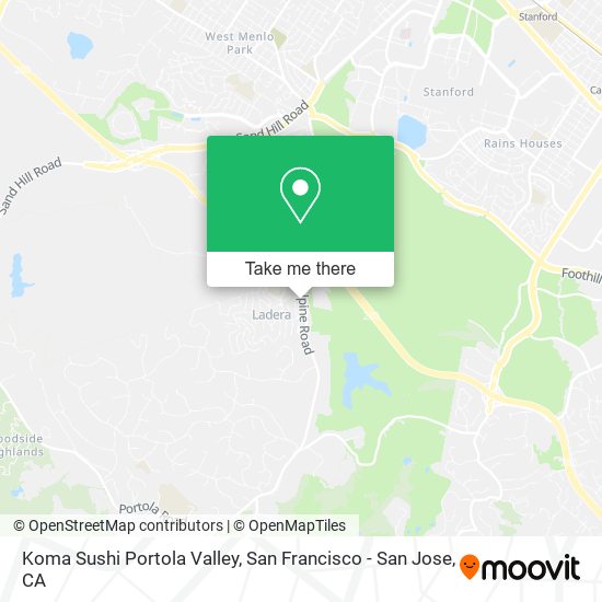 Mapa de Koma Sushi Portola Valley