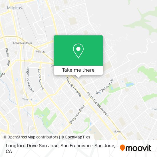 Longford Drive San Jose map