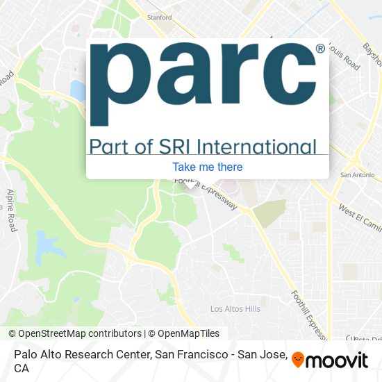 Palo Alto Research Center map