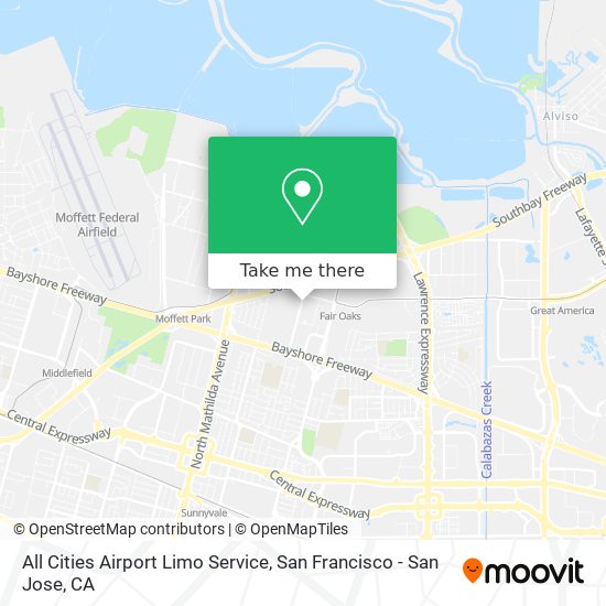 All Cities Airport Limo Service map