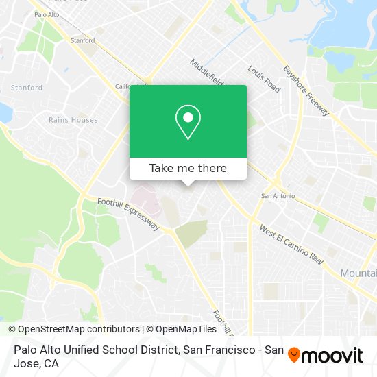 Mapa de Palo Alto Unified School District