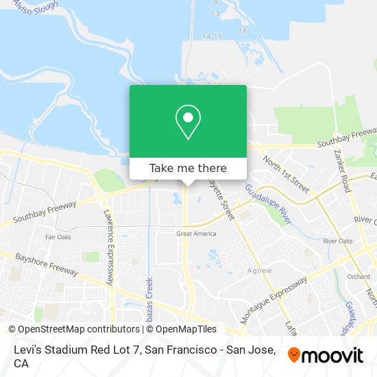 Mapa de Levi's Stadium Red Lot 7