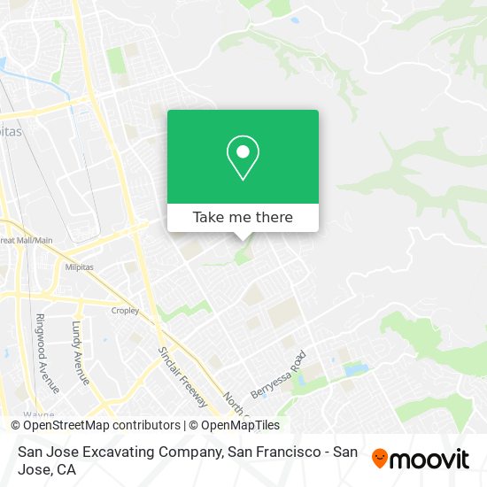 San Jose Excavating Company map