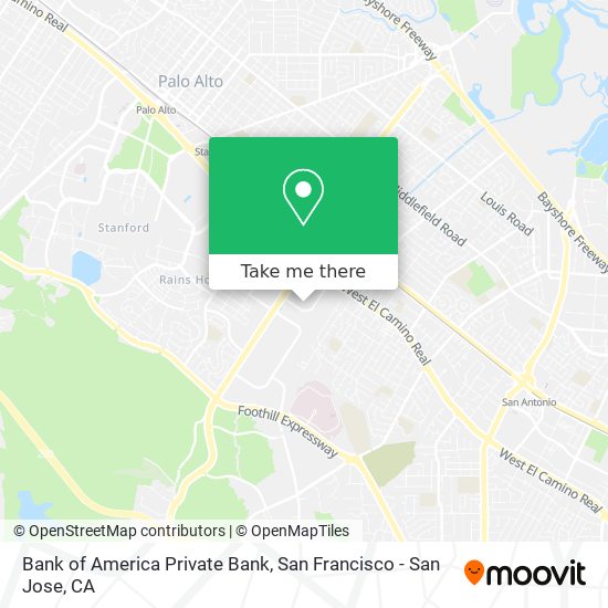 Mapa de Bank of America Private Bank